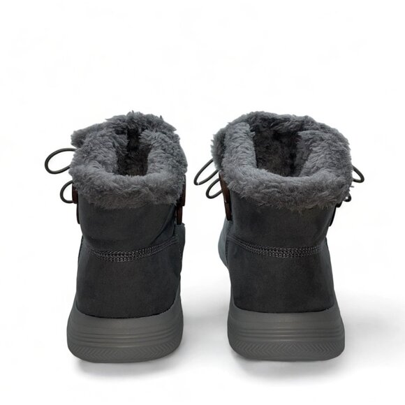 TIOSEBON Women's Winter Ankle Fur Lined Boots Anti-Slip On Resistant Booties Sho - Picture 9 of 14